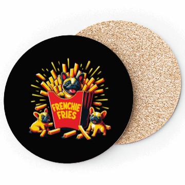 Discover Frenchie Fries - Cute French Bulldog Fries Coasters