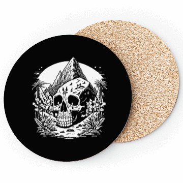 Discover Hiking Hike Skull Skull Nature Coasters