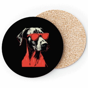 Discover Great Dane Red Sunglasses Coasters