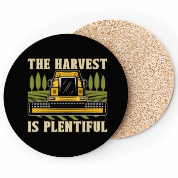 Discover The Harvest Is Plentiful Farming Combine Harvester Coasters