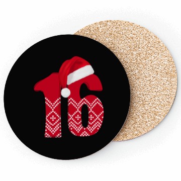 Discover Sweet 16 Years - Xmas Number Sixteen Coasters