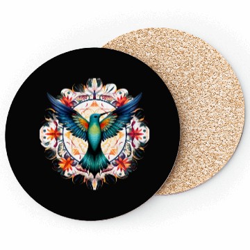 Discover Hummingbird Mandala Art Coasters
