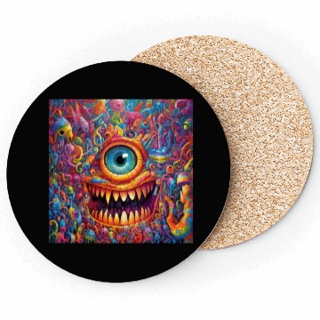 Discover Going On a Little Trip - Cyclops and Teeth Psyched Coasters