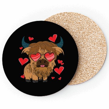 Discover Plain Highland Cow Coasters