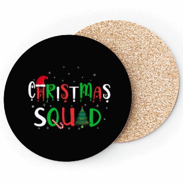 Discover Candy Cane Christmas Squad Santa Claus Winter Coasters