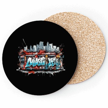 Discover Urban Graffiti Vibes - abstract Street Art Coasters