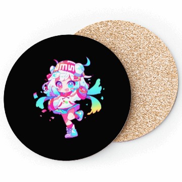 Discover Cute Cartoon Girl Coasters