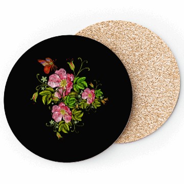 Discover Spring Flowers Butterflies Coasters