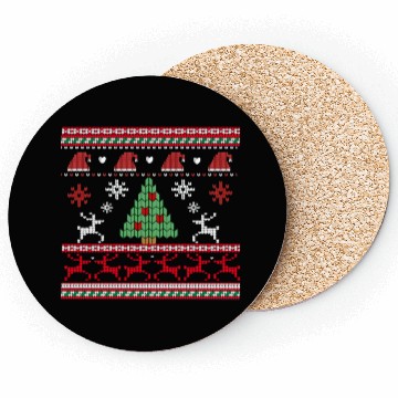 Discover Winter Knitting Funny Holiday Coasters