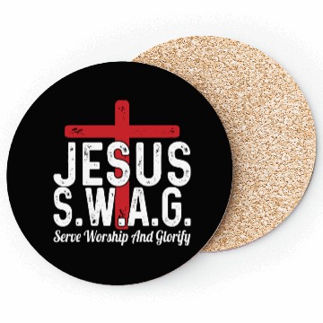 Discover Jesus Serve Worship and Pray SWAG Christian Coasters