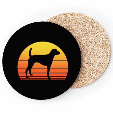 Discover American Foxhound Retro Sunset Dog Coasters