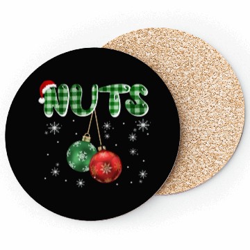 Discover Chest Nuts Christmas Funny Couple Matching Coasters