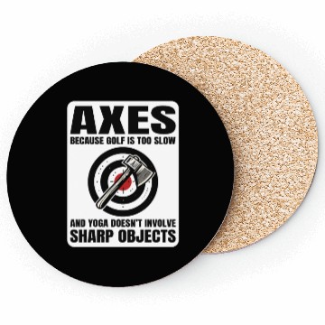 Discover Axe Throwing Lumberjack Yoga Golf Axe Thrower Coasters