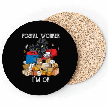 Discover I'm Ok Funny Postal Worker Coasters
