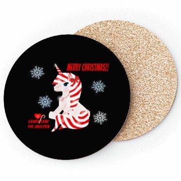 Discover "Candy Cane the Unicorn" (Snowflake Snuggliezz) Coasters
