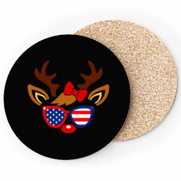 Discover Cute American Deer Face Coasters