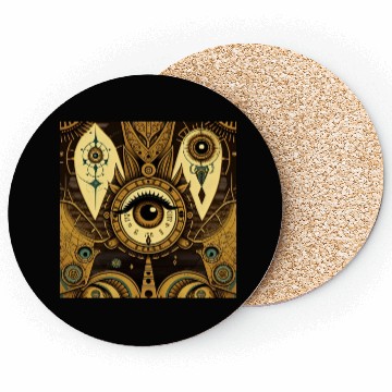 Discover Abstract New Age 1920s Steampunk Design Coasters