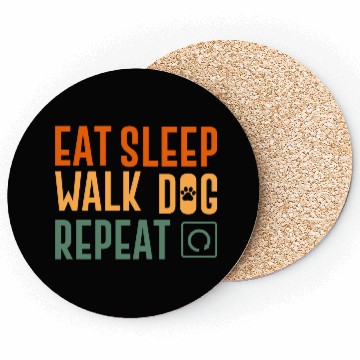 Discover eat sleep walk repeat walking hobby Coasters