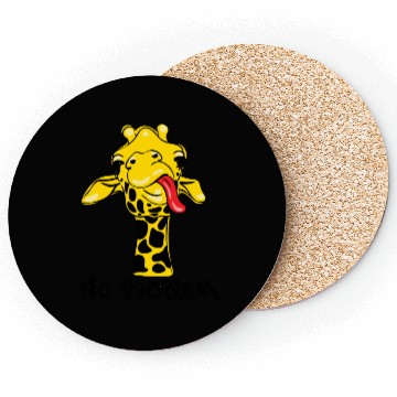 Discover Nonchalant Giraffe: No PROBLEM Attitude Coasters