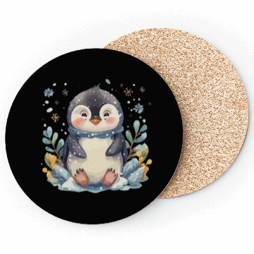 Discover A cute penguin animal cartoon Coasters