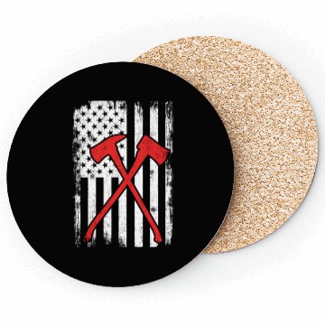 Discover US Patriotic Firefighter Coasters