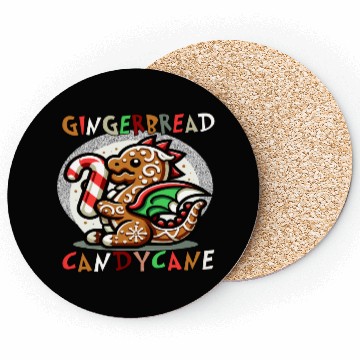 Discover Gingerbread & Candy Cane - A Gingerbread Dragon Coasters