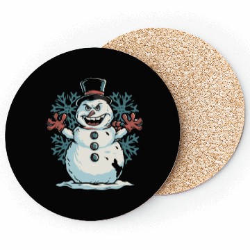 Discover frosty snowman creepy Coasters