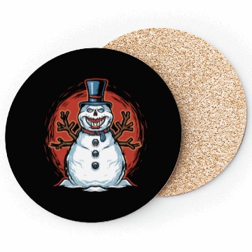 Discover frosty snowman creepy Coasters