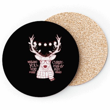 Discover Santa Claus's reindeer - Happy Christmas Coasters