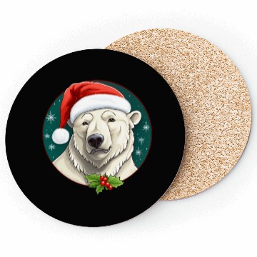 Discover Polar bear Christmas Coasters