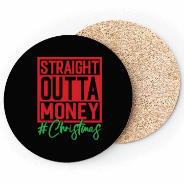 Discover Bold Christmas Money Quote Coasters