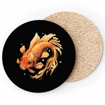 Discover Koi Fish Japanese Carp Pond Coasters