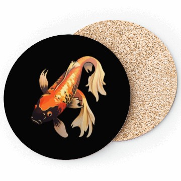 Discover Koi Fish Japanese Carp Pond Coasters