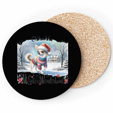 Discover Chihuahua In a Winter Wonderland Coasters