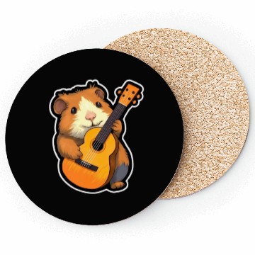 Discover Guinea Pig with Guitar for a Guinea pig owner Coasters