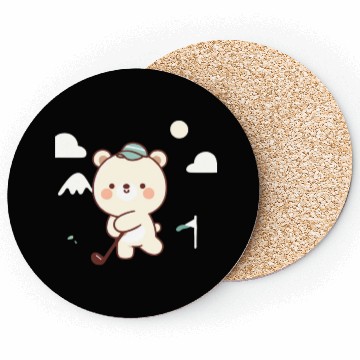 Discover Golfing bears Coasters