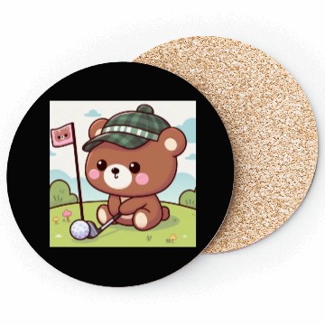 Discover Golfing bears Coasters