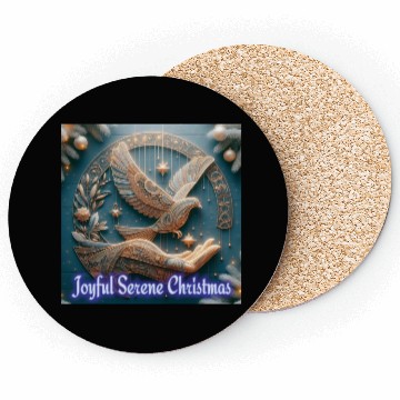 Discover Joyful Serene Christmas. Coasters