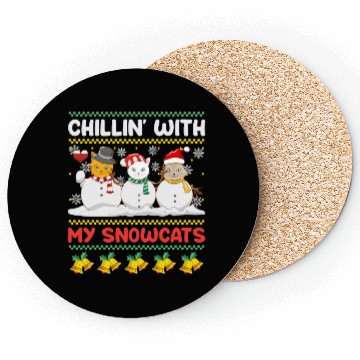 Discover Snowmen Chilling with my Snowcats Snow Coasters