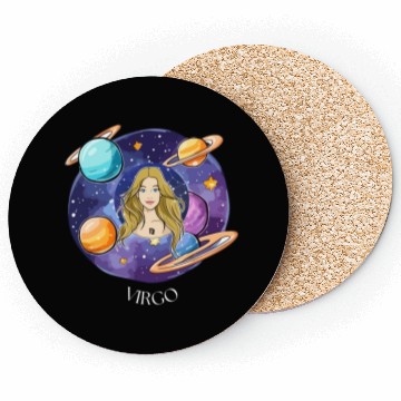 Discover Virgo zodiac sign Coasters