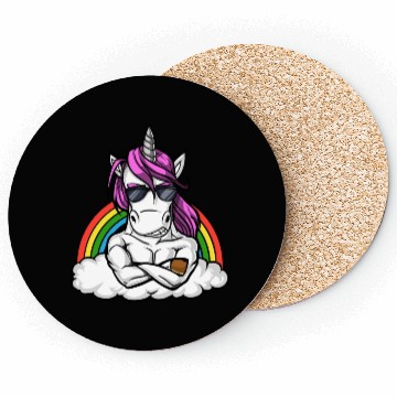Discover Unicorn Bodybuilder Gym Coasters