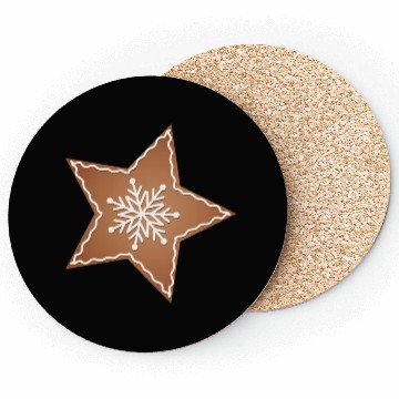 Discover beautiful gingerbread star for Christmas Coasters