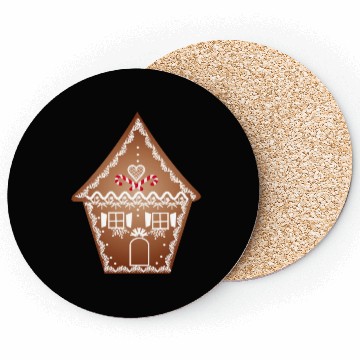 Discover beautifully decorated gingerbread house for XMAS Coasters