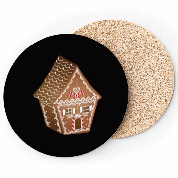 Discover beautifully decorated gingerbread house for XMAS Coasters