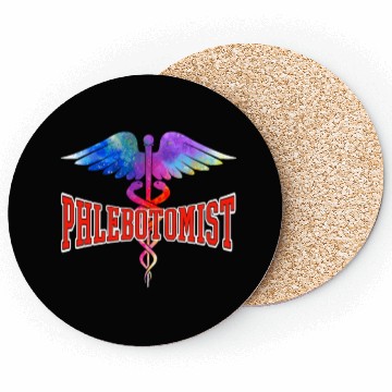 Discover Phlebotomist Medical Caduceus Coasters
