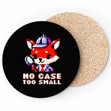 Discover Pixel Fox Detective: Retro Mystery Art Coasters