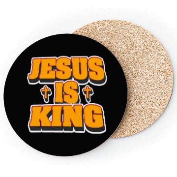 Discover Jesus Is King Love Jesus Christian Christmas Coasters
