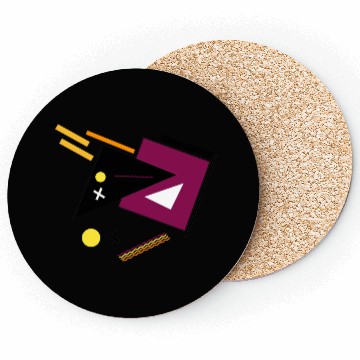 Discover Geometric Shapes Simple Colorful circle triangel Coasters