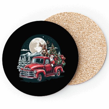 Discover santa claus with Reindeer Coasters