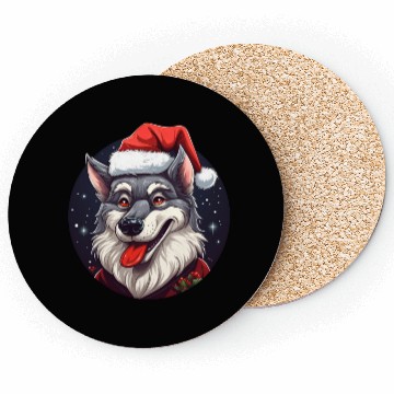 Discover Wolf Christmas Coasters